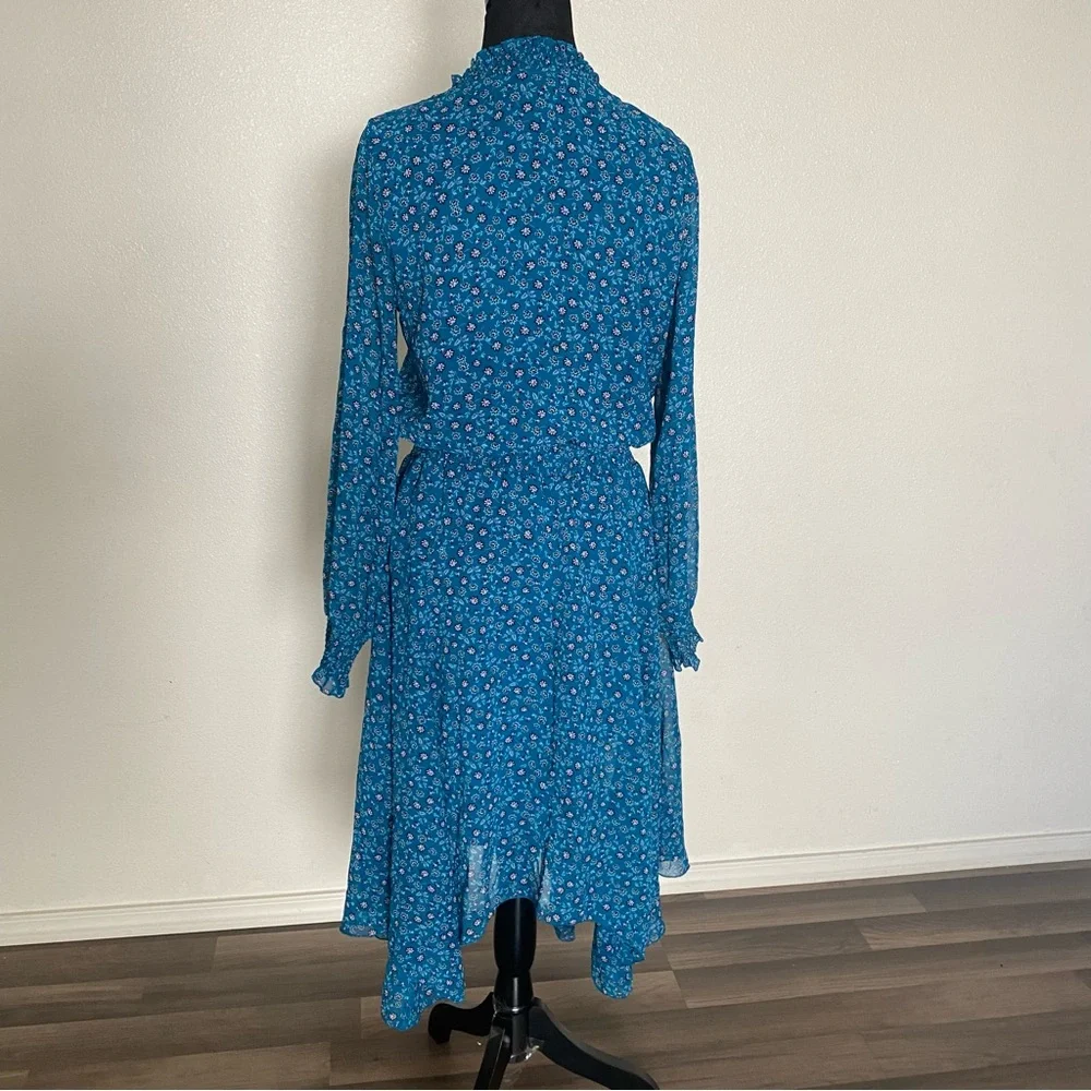Time and Tru Blue A-line Long Sleeve Dress - Picture 8 of 12